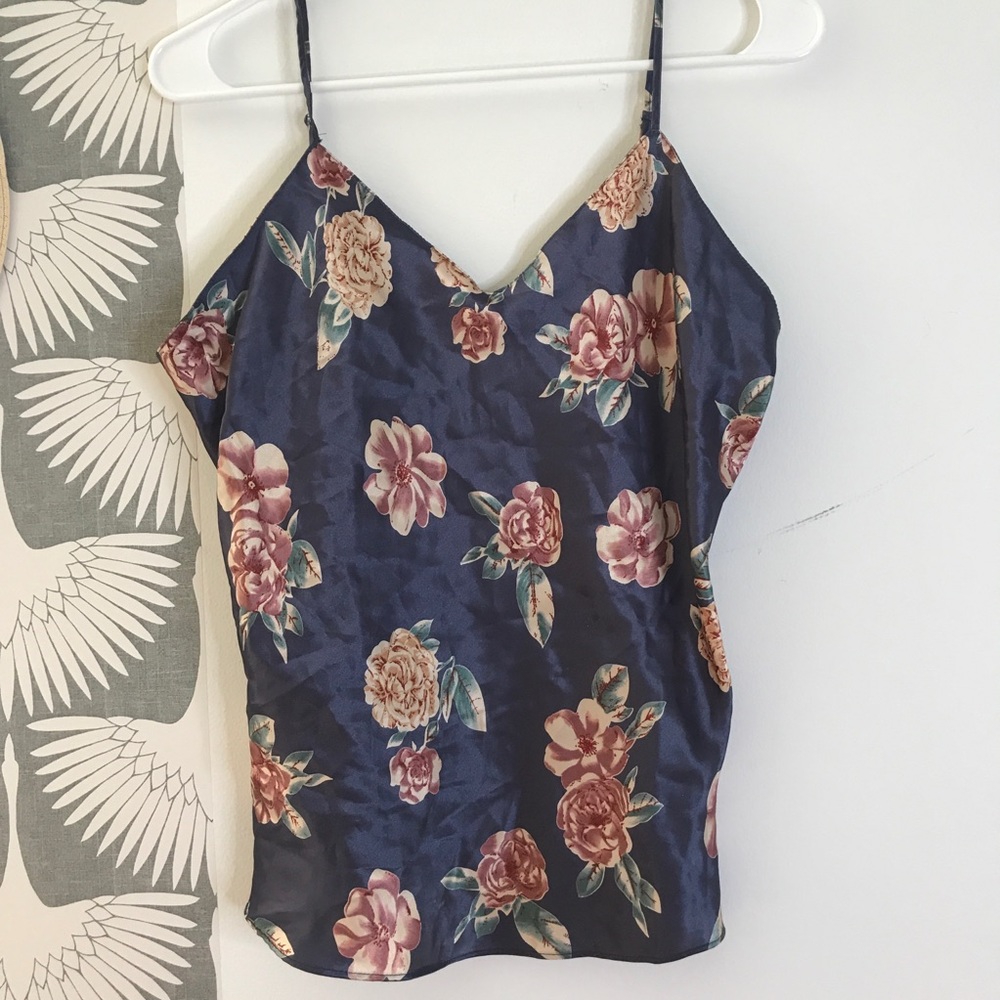 Silky Dainty Floral Tank Blouse